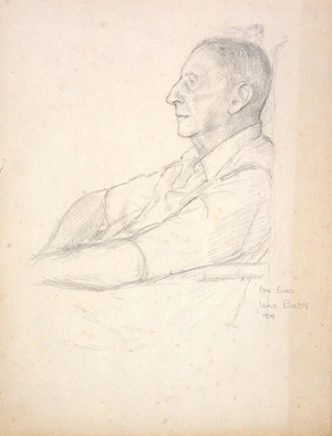 Platts, Una, 1908-2005 :For Eric; [sketch of Eric McCormick]. 1979.
