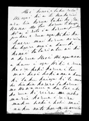 Undated letter from Wereta Kawe to McLean