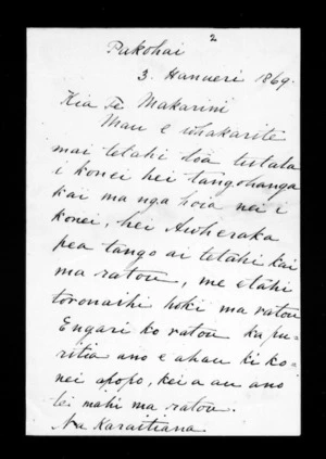 Letter from Karaitiana to McLean