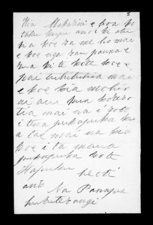 Undated letter from Panapa Huruterangi to McLean