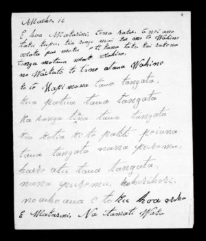 Letter from Tamati Waka to McLean