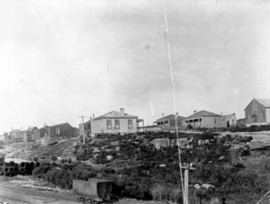Houses and roperoad, Denniston, West Coast