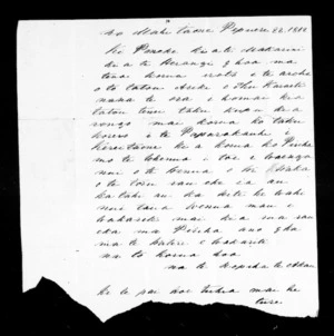 Letter from Ropiha to McLean