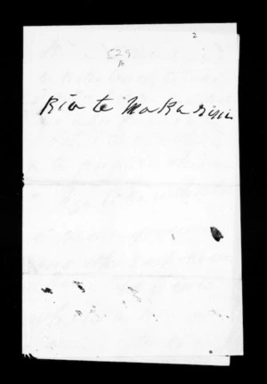 Undated letter from Areta to McLean
