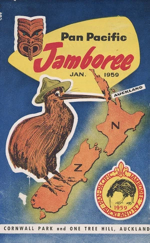 Pan-Pacific Jamboree, Jan[uary] 1959. Cornwall Park and One Tree Hill, Auckland. [Pamphlet cover].