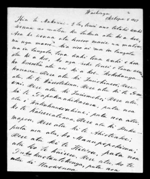 Letter from Mohi Te Matorohanga and others to McLean