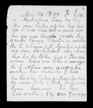 Letter from Hone Pumipi to McLean