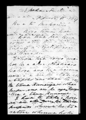 Letter from Henare Kaiwai to McLean