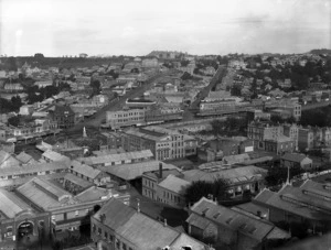 Part 5 of a 8 part panorama of Auckland, taken from St Matthew's Church