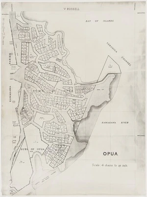 [Pickmere, Arthur Hereward, 1905-1973?] : Opua [copy of ms map]. [ca.1967?]