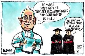 Evans, Malcolm Paul, 1945- :Pope condemns Mafia. 23 June 2014