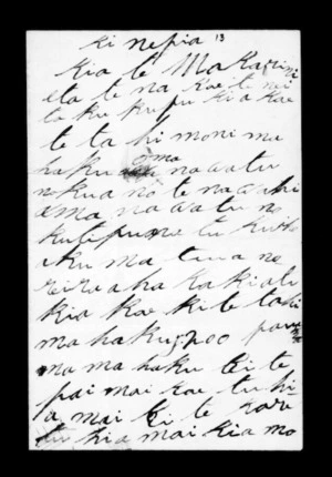 Letter from Eretana Te Kuru to McLean