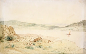 Brees, Samuel Charles, 1810-1865 :Sketch of entrance, Porerua Harbour from the Bay / S C Brees, Dec[ember] 1842.