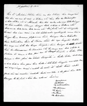 Letter from Rihara and others to McLean