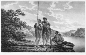 Hodges, William 1744-1797 :Family in Dusky Bay, New Zeland, drawn from nature by W Hodges ; engrav'd by Lerperniere - London ; Strahan 1777