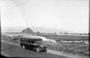 Bell Bus Company sightseeing bus at Island Bay, Wellington