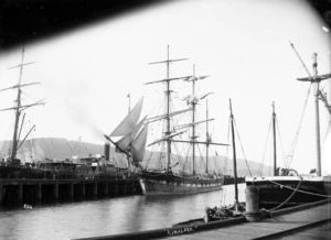 The ship 'Himalaya' berthed at Wellington Harbour