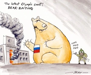 Body, Guy Keverne, 1967-:The latest Olympic event - bear-baiting. 3 January 2014