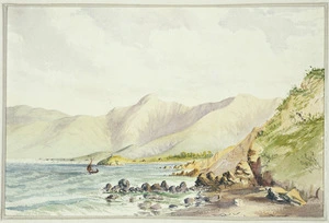 [Hodgkins, William Mathew] 1833-1898 :Wright's Peak, Akaroa [1868]
