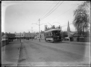 Victoria Street, Christchurch, with tram