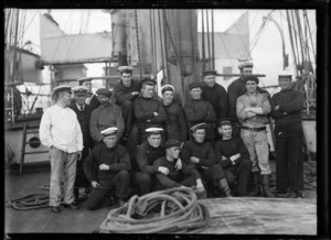 Crew members on board the Terra Nova