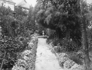 View of pathway leading to St Ruadhan, house belonging to Sir Robert Donald Douglas MacLean on The Terrace, Wellington