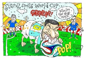 Hodgson, Trace, 1958- :Suarez spoils World Cup. 29 June 2014