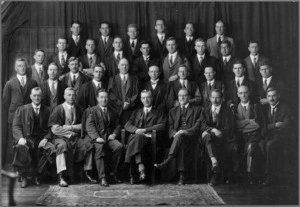 Creator unknown : Photograph of the staff of Wellington College, 1927, taken by S P Andrew Ltd