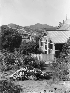 Garden belonging to Henry Wright in Mein Street, Wellington