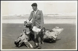 James Bertram on beach