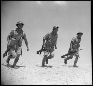 Members of the Maori Battalion in the Western Desert, North Africa, during World War II