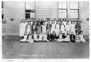 Girls in standard five, Terrace School, Wellington