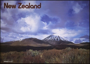 New Zealand. Tourist and Publicity Department :New Zealand. [Mount Ngauruhoe]. Produced by the New Zealand Tourist and Publicity Department. Photographer Philip Temple. E C Keating, Government Printer, Wellington, New Zealand. [ca 1979]