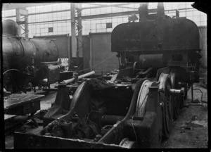 "G" class locomotive under construction at Hutt Railway Workshops, Woburn