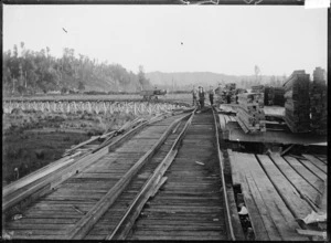 Creator unknown :Photograph of a railway track used for transporting timber