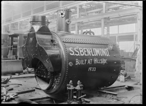 Newly-built boiler for the steam ship "Ben Lomond"