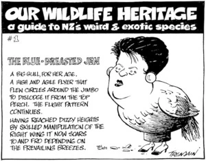 Tremain, Garrick, 1941- :Our Wildlife Heritage a guide to NZ's weird & exotic species #1. Otago Daily Times. 27 July, 1998.