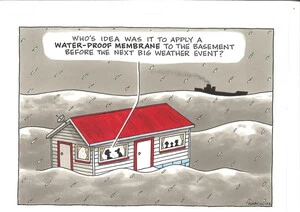 Clark, Laurence, 1949- :Northland flooding - Christchurch flooding. 19 July 2014