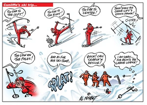 Nisbet, Alastair, 1958- :Cunliffe's ski trip... 22 July 2014