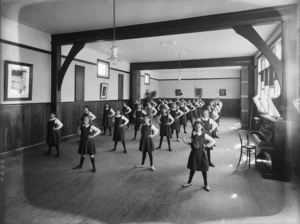 Physical education class at St Margaret's College, Christchurch