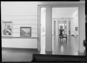 Interior of the National Art Gallery, Wellington - Photograph taken by Mr W Wilson