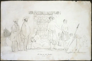 [Merrett, Joseph Jenner] 1816?-1854 :A scene in New Zealand in 1841. [Te Waro denouncing his daughter, April 1841]