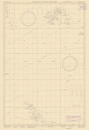 Aeronautical plotting chart - ICAO. Auckland-Fiji / drawn by the Lands and Survey Department, N.Z.