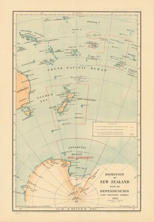 Dominion of New Zealand with its dependencies (and Western Samoa), 1929 / B.A. Broadhead, delt.