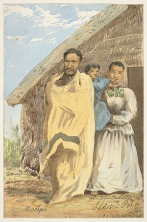 Greer, Henry Harpur, 1821-1886 (attrib) :Maripi [and] Heni Paia. [Tauranga. ca 1864].