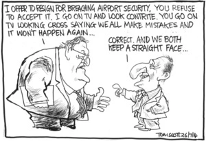 Scott, Thomas, 1947- :"I offer to resign for breaching airport security ..." 26 July 2014