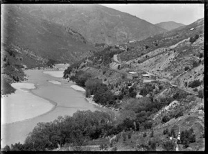 View of Hindon Railway Station beside the Taieri River.
