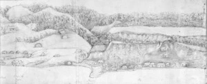 [Hilliard, George Richard] b 1801 :[Panorama of Port Nicholson. 1841. Part 2, Waitt and Tyser to south Lambton Quay]