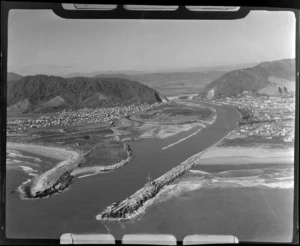 Grey River mouth and Greymouth, West Coast District, including housing