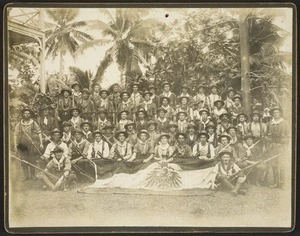 Muir, J V, fl 1981 :Photograph of soldiers in Samoa during World War I